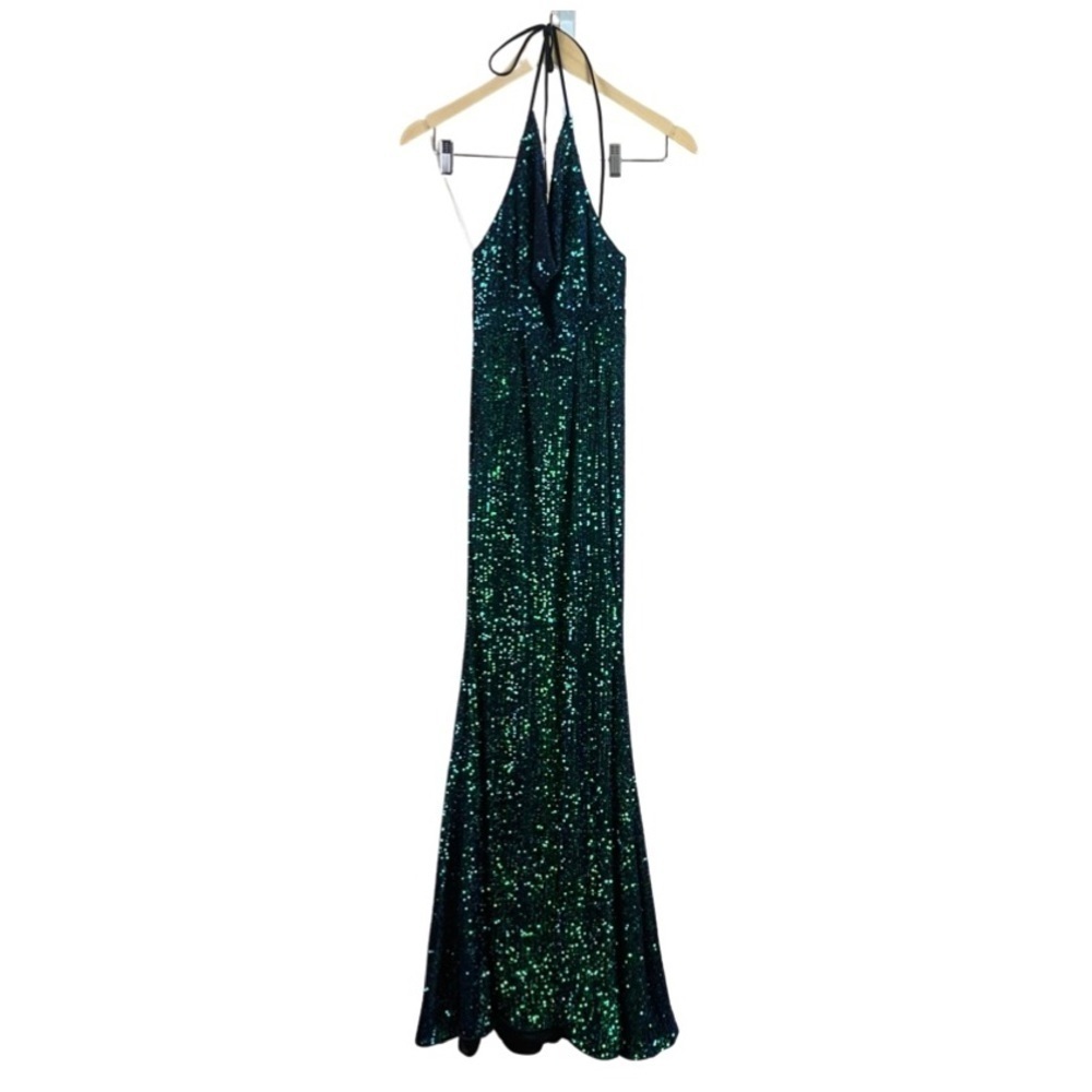 Fashion Nova Green Sequin Maxi Dress